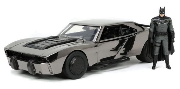 JAD33740 - Batmobile Negro cromado 2022 con la figura de Batman - 1