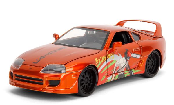 JAD35181 - TOYOTA Supra Naranja 1995 con Figura de Chainsaw Man - 1