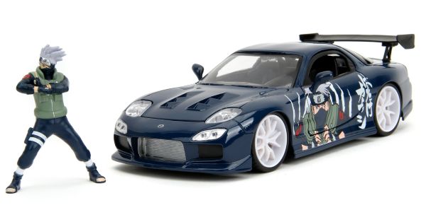 JAD35349 - 1993 MAZDA RX-7 W Azul NARUTO con figura de KAKASHI Hatake - 1