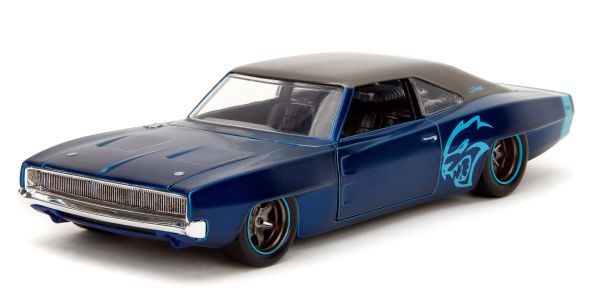 JAD36009 - DODGE Charger Widebody 1968 azul - PINK SLIPS - 1