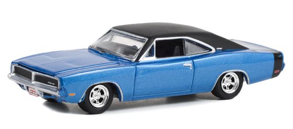 GREEN37270-B - DODGE Charger 1969 azul de la serie 50 aniversario de BARRETT JACKSON en blister - 1