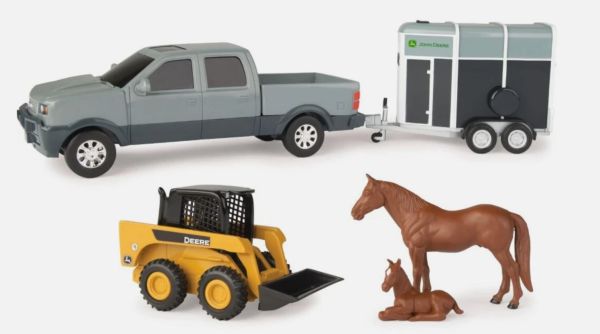 ERT37656-SKID - Camioneta con minicargador JOHN DEERE y caballos - 1