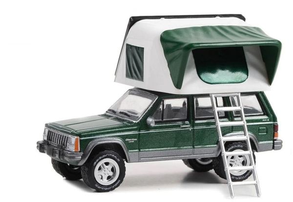 GREEN38050-E - 1992 JEEP Cherokee Laredo en verde de la serie THE GREAT OUTDOORS en blíster - 1