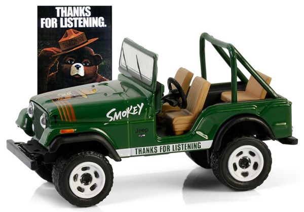 GREEN38070-C - JEEP CJ-7 1975 verde de la serie SMOKEY BEAR en blíster - 1