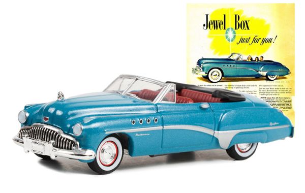 GREEN39110-A - BUICK roadmaster 1949 azul de la serie VINTAGE AD CARS bajo blister - 1
