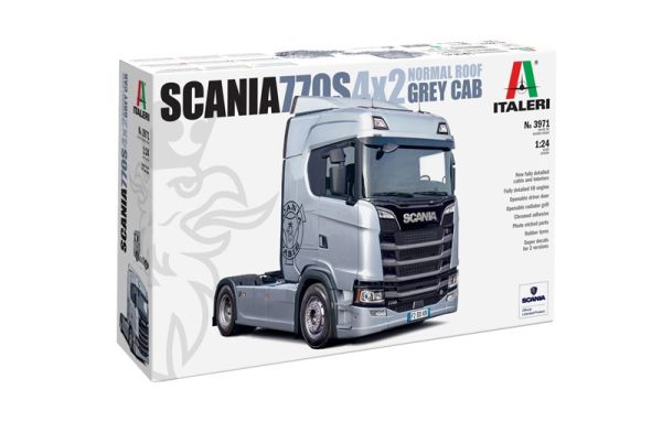 ITA3971 - SCANIA S770 4x2 Techo normal - Cabina gris para montar y pintar - 1