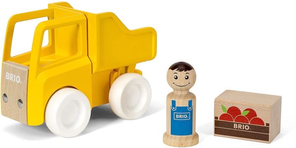 BRIO30373 - Camión volquete amarillo con carga - 1