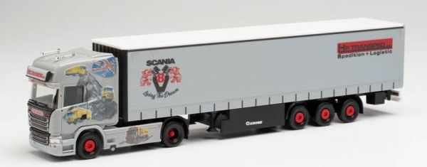 HER313483 - SCANIA R TL G. 4x2 con remolque de lona 3 ejes HP Transped - 1