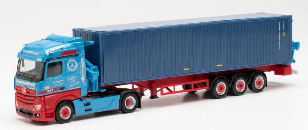 HER313919 - MERCEDES Actros con portacontenedores y contenedor FRANKENBACH - 1