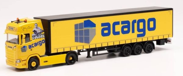 HER314763 - SCANIA CS 20 G.4x2 con remolque de lona 3 ejes ACARGO/Johnny CASH - 1