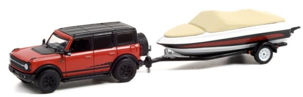 GREEN32230-D - FORD Bronco Wildtrack 2021 con remolque HITCH & TOW y embarcación en blíster - 1