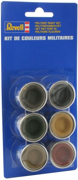 REV32341 - 6 botes de pintura de esmalte color militar - 1