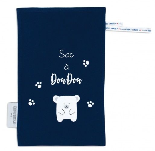 DC3767-4 - MON SAC A DOUDOU de algodón - divertido Azul marino - 1