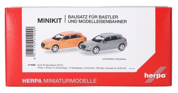 HER014090 - AUDI A3 2012 naranja y gris - 2 piezas para montar - 1