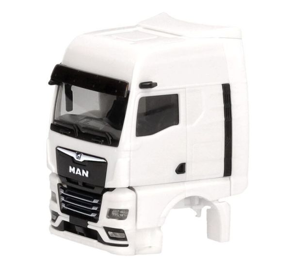 HER086332 - MAN TGX GX, cabina con deflectores y cámara retrovisora, blanca — 2 piezas para montar - 1