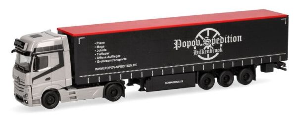 HER318891 - MERCEDES BENZ Actros L 4x2 con remolque de 3 ejes POPOV Spedition - 1