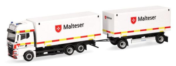 HER318945 - MAN TGX GX 6x2 con caja y remolque de 1+1 ejes MALTESER - 1