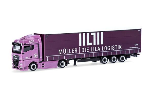 HER320801 - MAN eTGX GM 4x2 con remolque de 3 ejes MULLER - DIE LILA LOGISTIK - 1