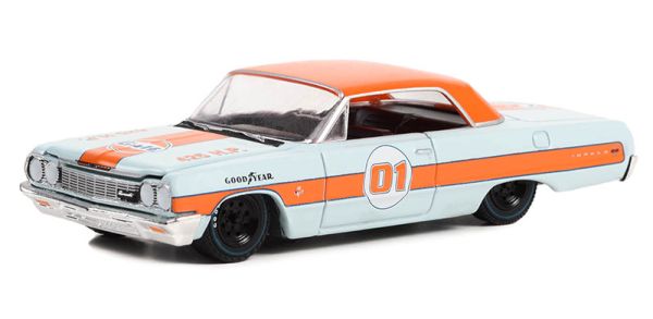 GREEN41150-A - CHEVROLET Impala SS 1964 GULF de la serie RUNNING ON EMPTY en blister - 1