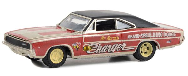 GREEN41160-B - DODGE Charger 1968 - Mini Charger de Mr Norm de la serie RUNNING ON EMPTY en blister - 1