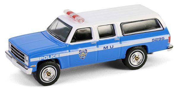GREEN43040-D - CHEVROLET Suburban K2500 Scottsdale 1990 NYPD de la serie HOT PURSUIT en blíster - 1