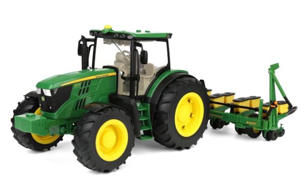 ERT47684 - JOHN DEERE 6210R y Sembradora de 6 Hileras con Sonido y Luz - Granja - 1