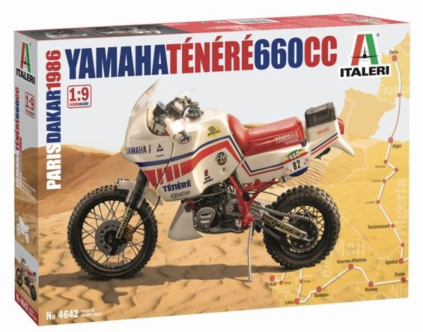 ITA4642 - Moto YAMAHA Tenere 660cc 1986 Paris Dakar para montar y pintar - 1