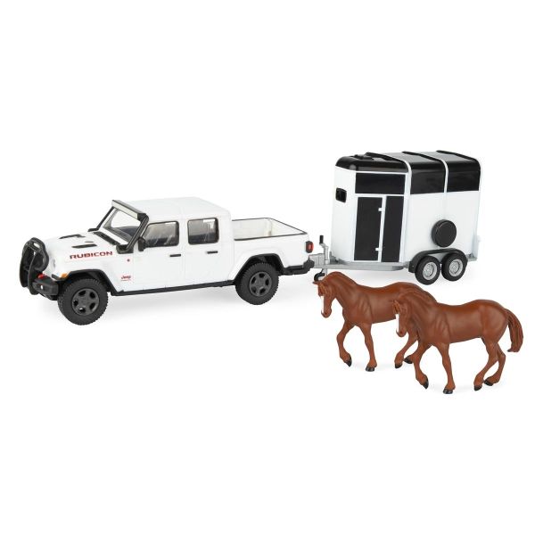 ERT47366 - JEEP Gladiator Rubicon con furgoneta y caballos - 1