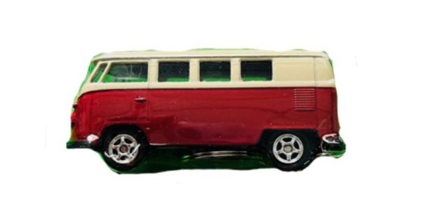 WEL52020K-ROUGE - VOLKSWAGEN Tipo 1 Bus Llavero 1963 Rojo y Blanco - 1