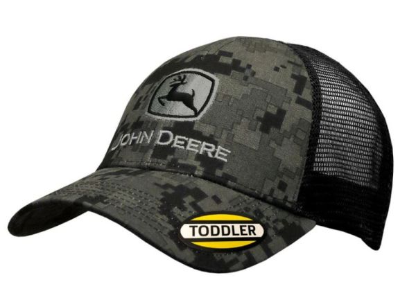 MC53080407BK - Gorra gris para niños JOHN DEERE con parte trasera de malla negra - 1