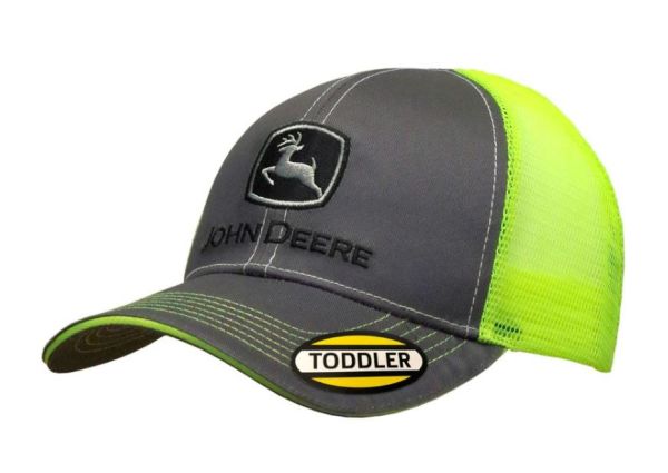 MC53080411CH - Gorra gris con parte trasera de malla verde para niños JOHN DEERE - 1