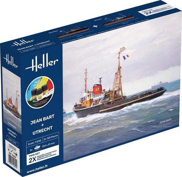 HEL55602 - Kit de inicio con pintura y accesorios - Jean BART y UTRECHT set doble para montar - 1