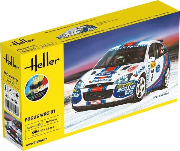 HEL56196 - Kit de inicio con pintura y accesorios - FORD Focus WRC-01 #3 para montar - 1