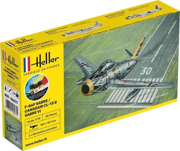 HEL56277 - Kit de inicio con pintura y accesorios - F-86F Sabre y CANADAIR CL-13 B Sabre VI para montar - 1