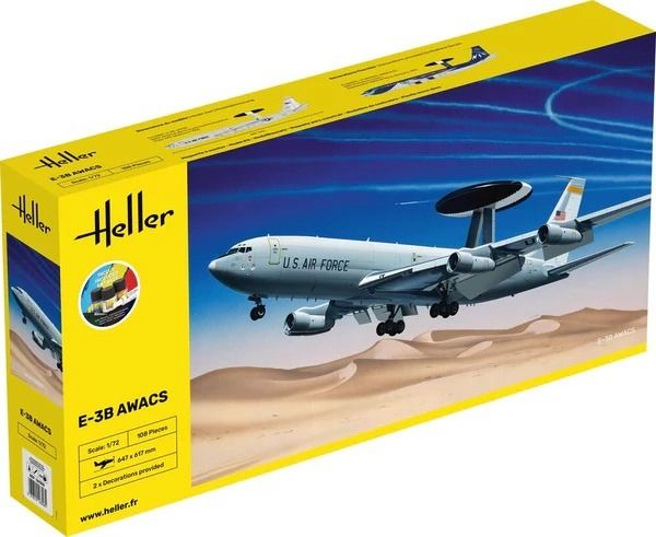 HEL56308 - Kit de inicio con pintura y accesorios - BOEING E-3B Awacs para montar - 1