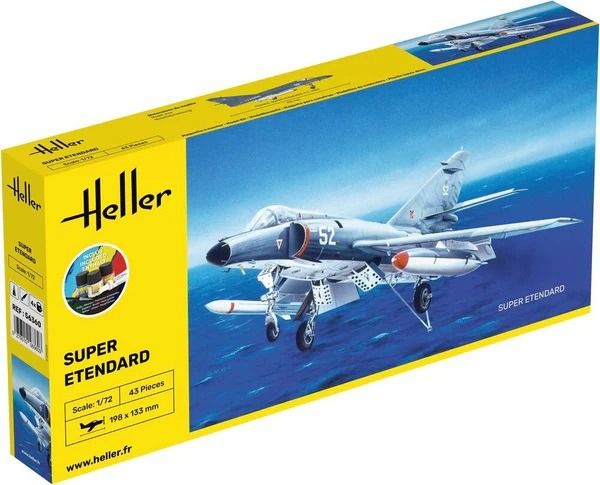 HEL56360 - Kit de inicio con pintura y accesorios - DASSAULT Super-Etendard para montar - 1
