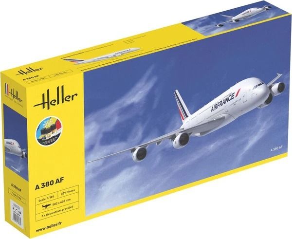 HEL56436 - Kit de inicio con pintura y accesorios - AIRBUS A380 Air France para montar - 1