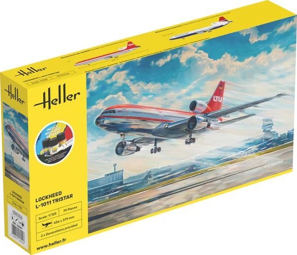 HEL56451 - Kit de inicio con pintura y accesorios - LOCKHEED L-1011 Tristar para montar - 1