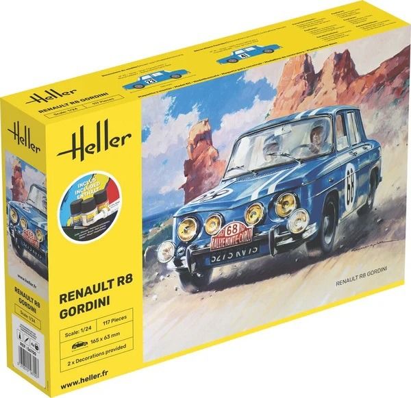 HEL56700 - Kit de inicio con pintura y accesorios - RENAULT R8 #68 GORDINI para montar - 1