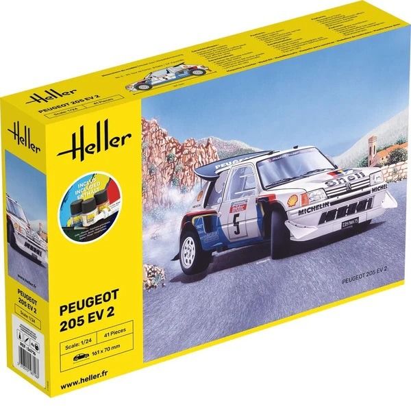 HEL56716 - Kit de inicio con pintura y accesorios - PEUGEOT 205 EV 2 #5 para montar - 1