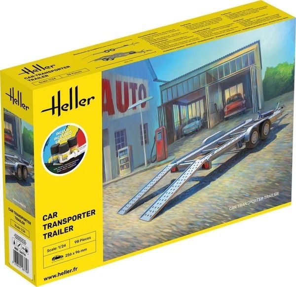 HEL56774 - Kit de montaje y pintura - Camión de transporte de vehículos - 1