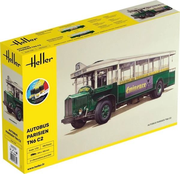 HEL56789 - Kit de inicio con pintura y accesorios - Autobús parisino TN6 C2 - 1