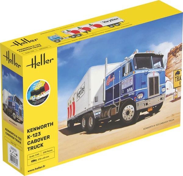 HEL56793 - Kit de inicio con pintura y accesorios - KENWORTH K-123 Cabover - 1