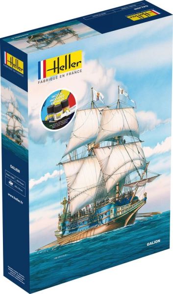 HEL56835 - Kit de inicio con pintura y accesorios - Barco Galeón - 1