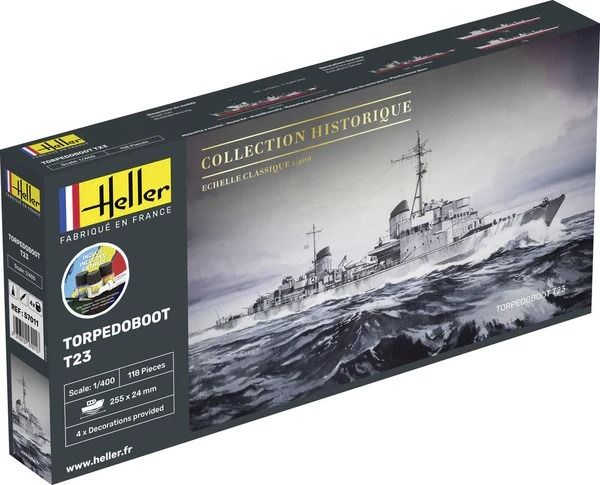 HEL57011 - Kit de inicio con pintura y accesorios - TORPEDOBOOT T23 - 1