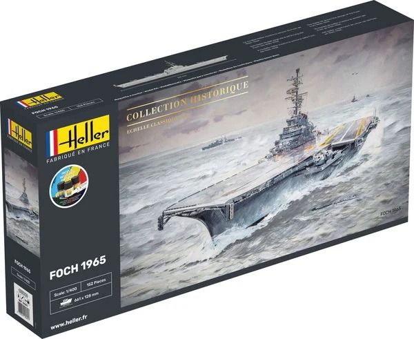 HEL57071 - Kit de inicio con pintura y accesorios - Acorazado Foch - 1