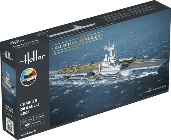 HEL57072 - Kit de iniciación con pintura y accesorios – Buque Charles de Gaulle - 1