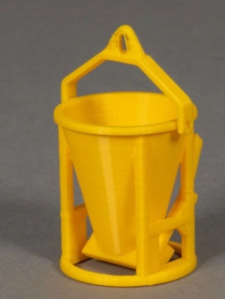 MSM5802/01 - Contenedor de hormigón redondo – Amarillo – L.26,3 x An.27,6 x Al.42,3 mm - 1