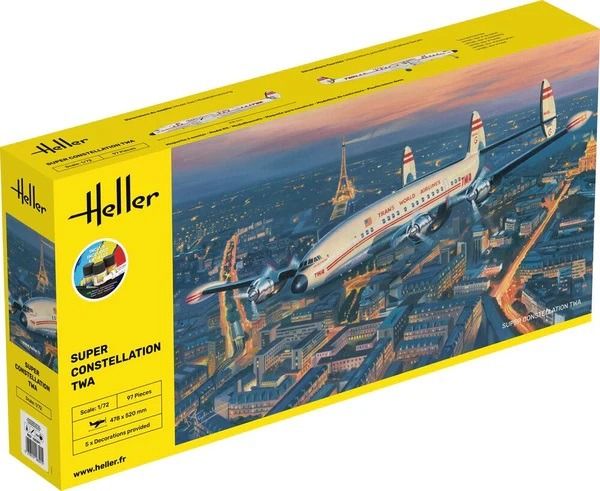 HEL58391 - Kit de inicio con pintura y accesorios - Super Constellation TWA - 1