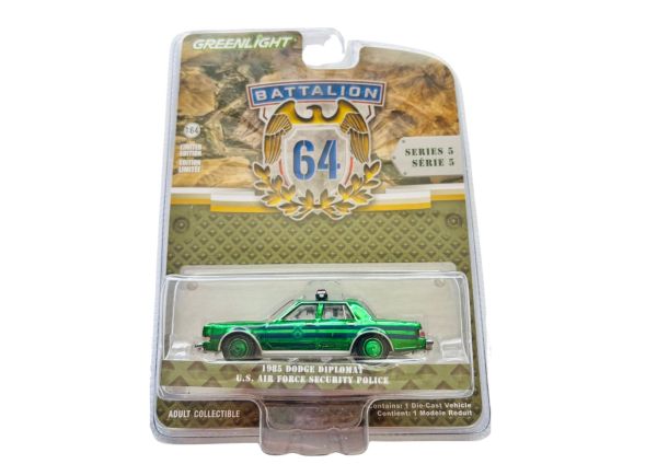 GREEN61050-E_VERT - DODGE Diplomat 1985 VERDE U.S. Air Force Sécurity Police de la serie BATAILLON 64 en blíster - 1